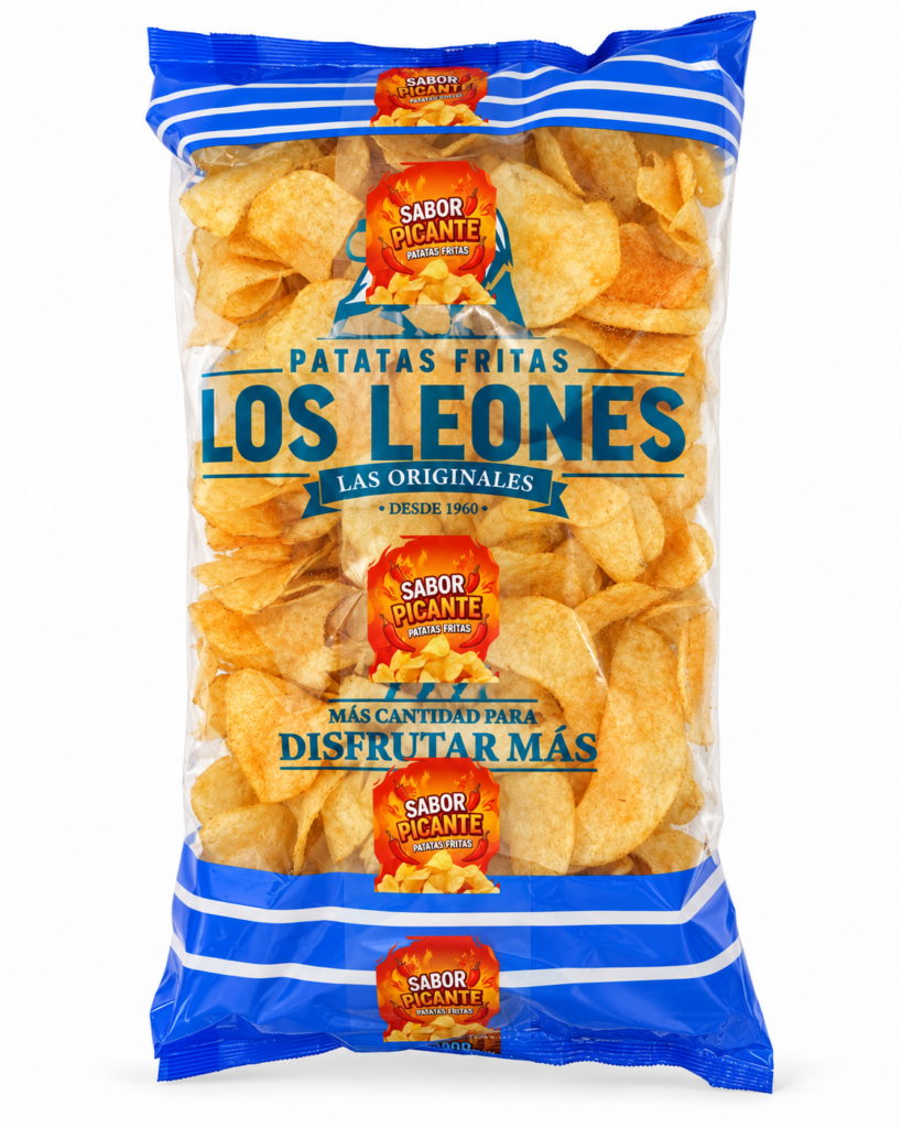 Patata Frita Lisa Picante 475 gr. (Caja 7 uds)